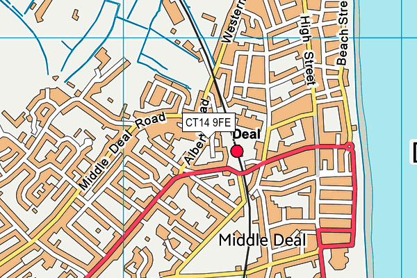 CT14 9FE map - OS VectorMap District (Ordnance Survey)