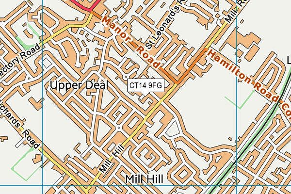 CT14 9FG map - OS VectorMap District (Ordnance Survey)