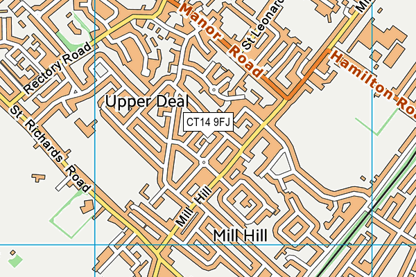 CT14 9FJ map - OS VectorMap District (Ordnance Survey)