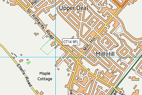 CT14 9FL map - OS VectorMap District (Ordnance Survey)
