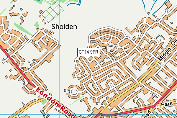 CT14 9FR map - OS VectorMap District (Ordnance Survey)