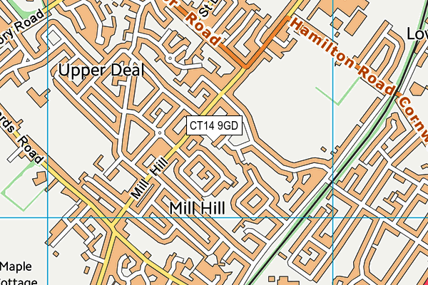 CT14 9GD map - OS VectorMap District (Ordnance Survey)