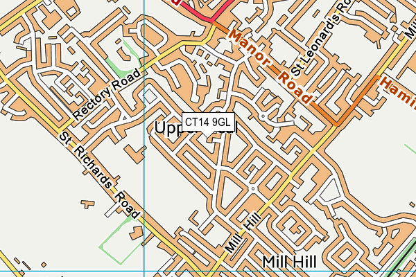 CT14 9GL map - OS VectorMap District (Ordnance Survey)