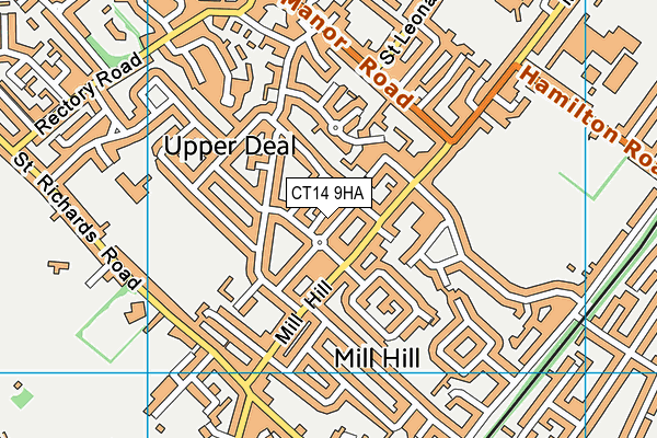 CT14 9HA map - OS VectorMap District (Ordnance Survey)