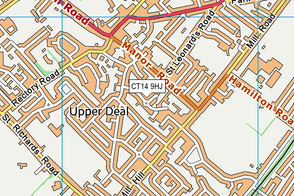 CT14 9HJ map - OS VectorMap District (Ordnance Survey)