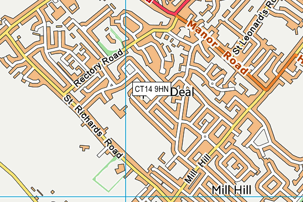 CT14 9HN map - OS VectorMap District (Ordnance Survey)