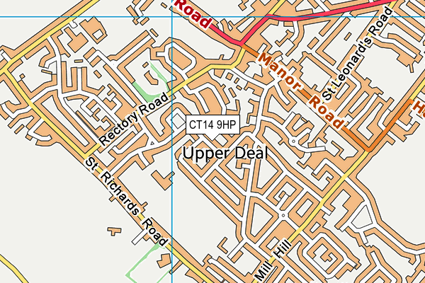 CT14 9HP map - OS VectorMap District (Ordnance Survey)