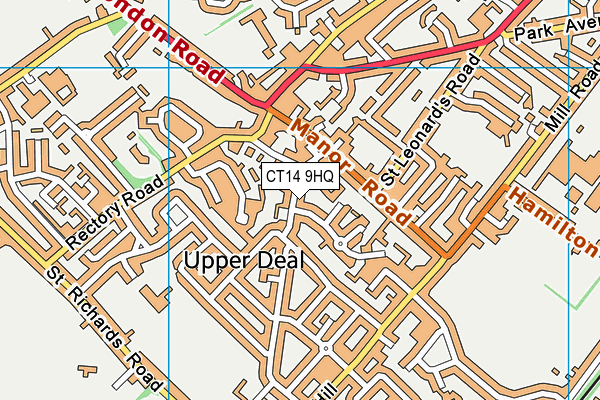 CT14 9HQ map - OS VectorMap District (Ordnance Survey)