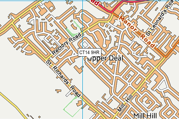 CT14 9HR map - OS VectorMap District (Ordnance Survey)