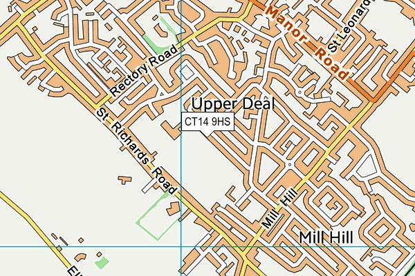 CT14 9HS map - OS VectorMap District (Ordnance Survey)