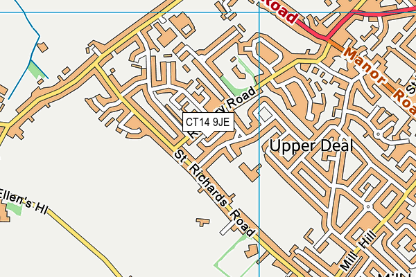 CT14 9JE map - OS VectorMap District (Ordnance Survey)