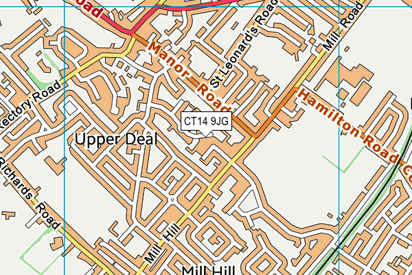 CT14 9JG map - OS VectorMap District (Ordnance Survey)