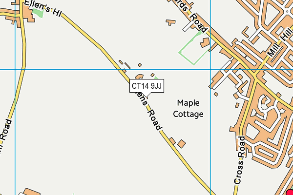 CT14 9JJ map - OS VectorMap District (Ordnance Survey)