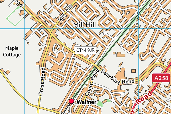 CT14 9JR map - OS VectorMap District (Ordnance Survey)