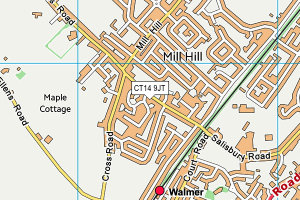 CT14 9JT map - OS VectorMap District (Ordnance Survey)