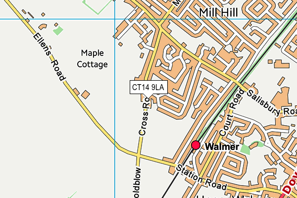 CT14 9LA map - OS VectorMap District (Ordnance Survey)