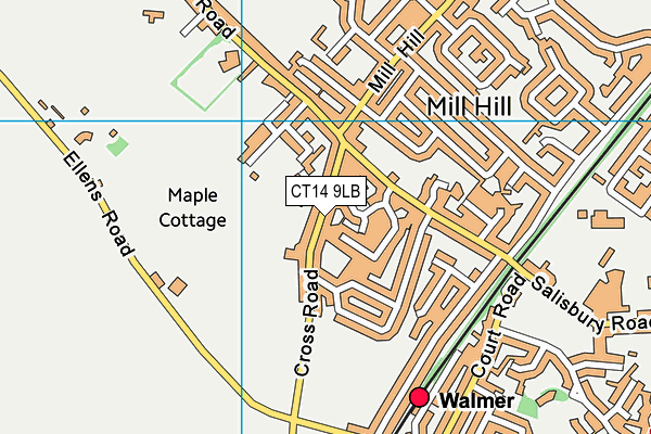 CT14 9LB map - OS VectorMap District (Ordnance Survey)