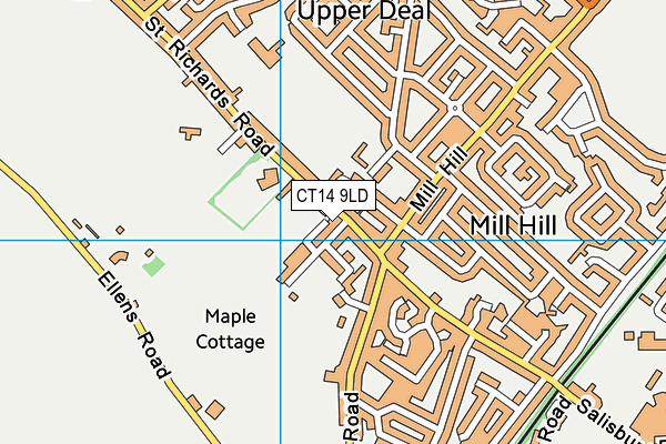CT14 9LD map - OS VectorMap District (Ordnance Survey)