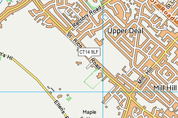 CT14 9LF map - OS VectorMap District (Ordnance Survey)