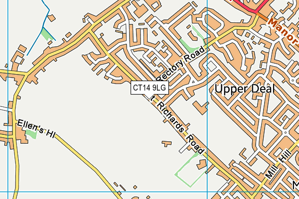 CT14 9LG map - OS VectorMap District (Ordnance Survey)