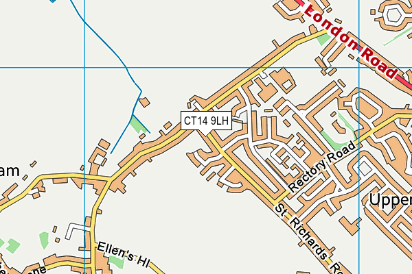 CT14 9LH map - OS VectorMap District (Ordnance Survey)