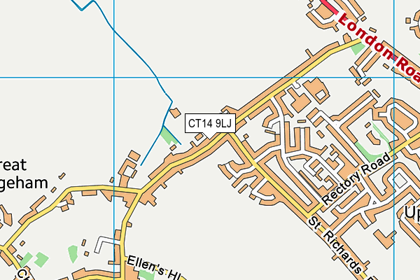 CT14 9LJ map - OS VectorMap District (Ordnance Survey)