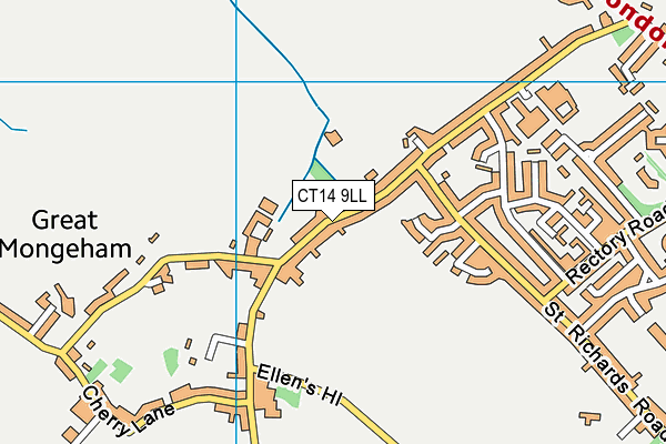 CT14 9LL map - OS VectorMap District (Ordnance Survey)