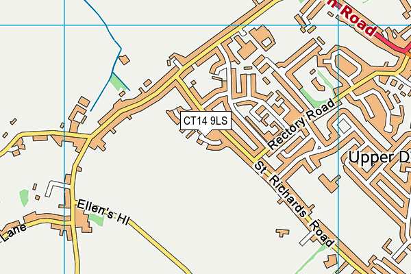 CT14 9LS map - OS VectorMap District (Ordnance Survey)