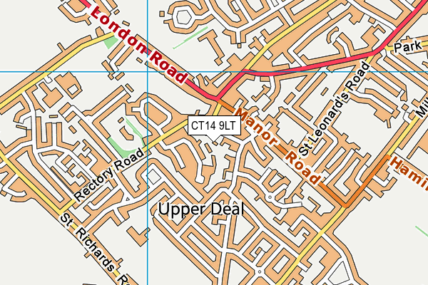 CT14 9LT map - OS VectorMap District (Ordnance Survey)