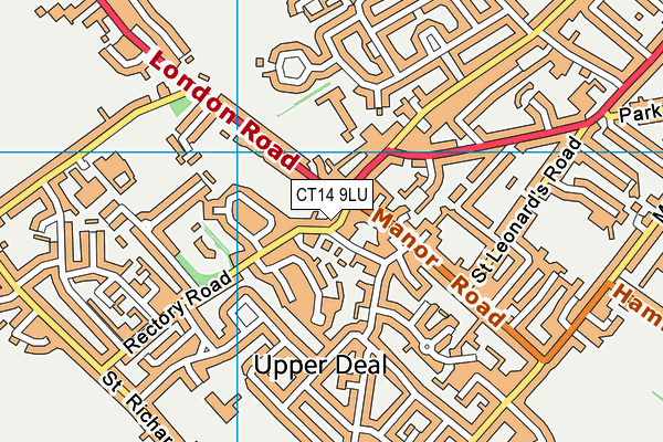 CT14 9LU map - OS VectorMap District (Ordnance Survey)
