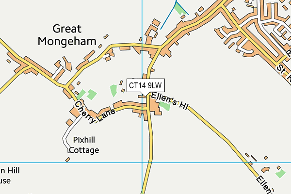 CT14 9LW map - OS VectorMap District (Ordnance Survey)