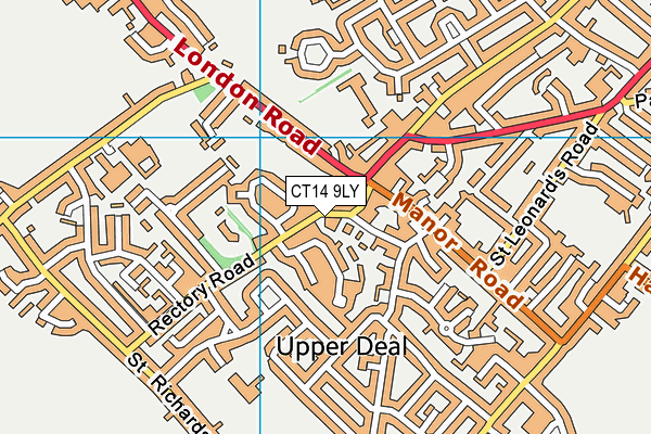 CT14 9LY map - OS VectorMap District (Ordnance Survey)