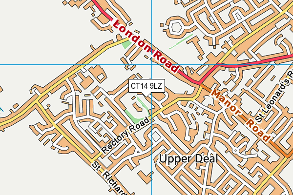 CT14 9LZ map - OS VectorMap District (Ordnance Survey)