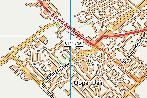 CT14 9NA map - OS VectorMap District (Ordnance Survey)