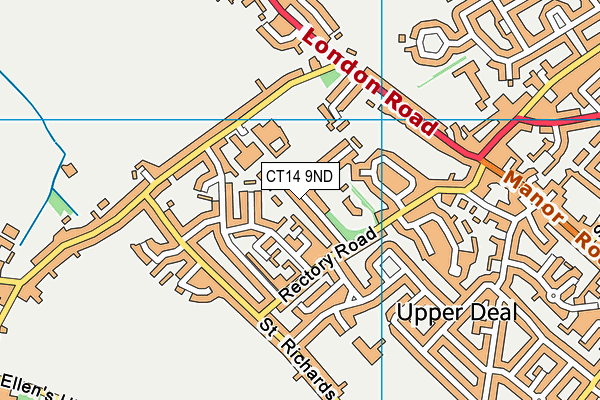 CT14 9ND map - OS VectorMap District (Ordnance Survey)