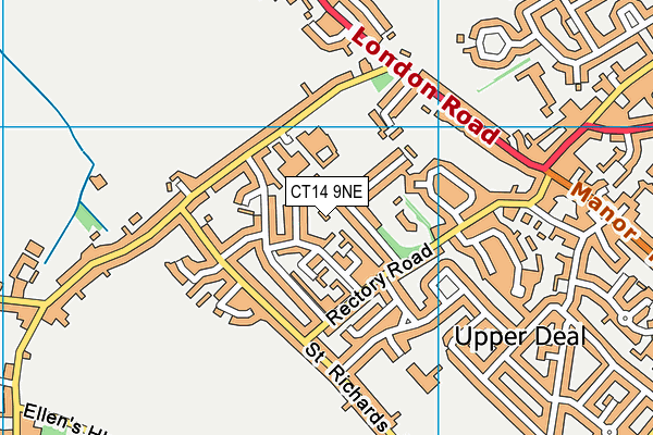 CT14 9NE map - OS VectorMap District (Ordnance Survey)