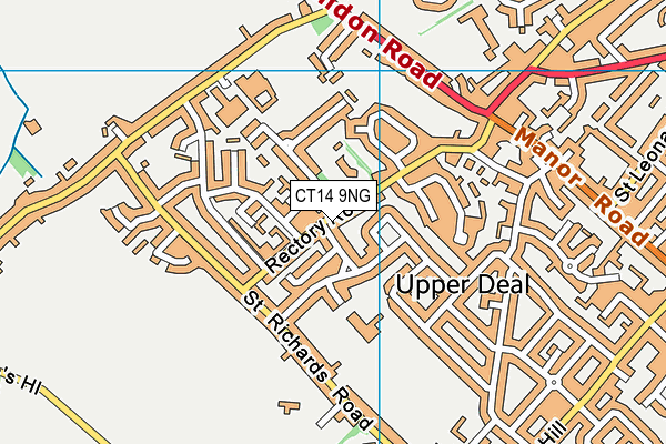 CT14 9NG map - OS VectorMap District (Ordnance Survey)