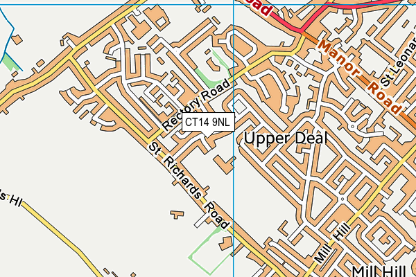 CT14 9NL map - OS VectorMap District (Ordnance Survey)