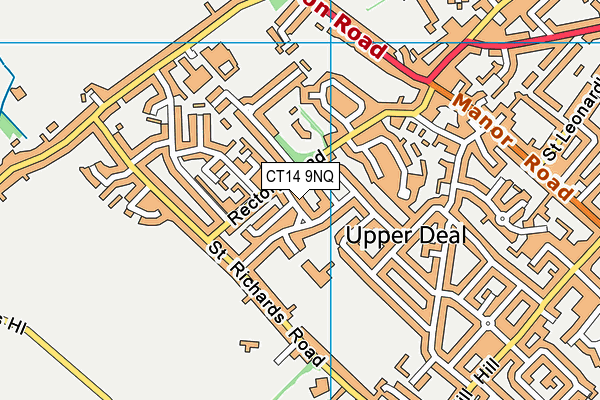 CT14 9NQ map - OS VectorMap District (Ordnance Survey)