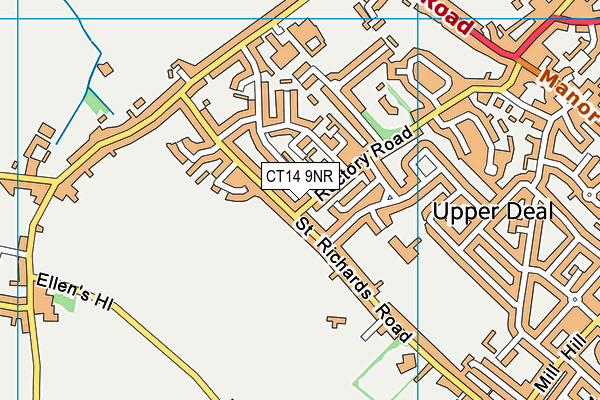 CT14 9NR map - OS VectorMap District (Ordnance Survey)