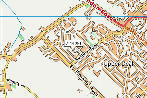 CT14 9NT map - OS VectorMap District (Ordnance Survey)