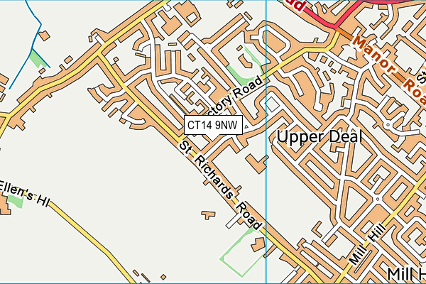 CT14 9NW map - OS VectorMap District (Ordnance Survey)