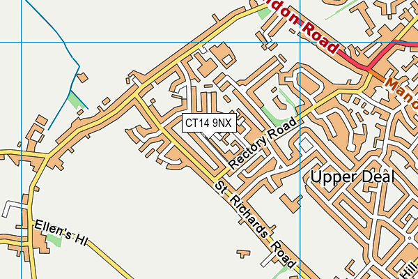 CT14 9NX map - OS VectorMap District (Ordnance Survey)