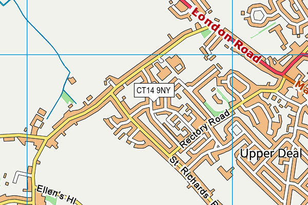 CT14 9NY map - OS VectorMap District (Ordnance Survey)