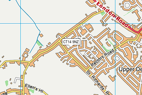 CT14 9NZ map - OS VectorMap District (Ordnance Survey)