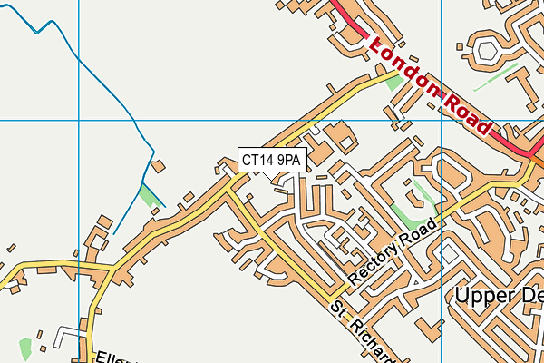 CT14 9PA map - OS VectorMap District (Ordnance Survey)