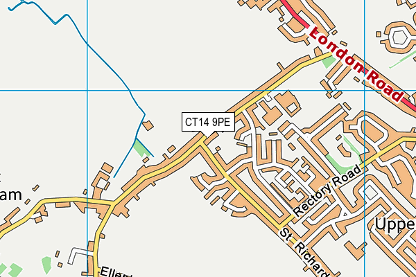 CT14 9PE map - OS VectorMap District (Ordnance Survey)
