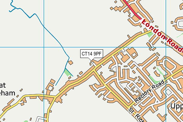 CT14 9PF map - OS VectorMap District (Ordnance Survey)