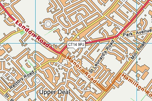 CT14 9PJ map - OS VectorMap District (Ordnance Survey)