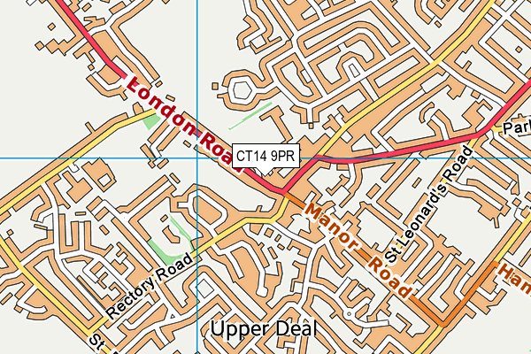 CT14 9PR map - OS VectorMap District (Ordnance Survey)